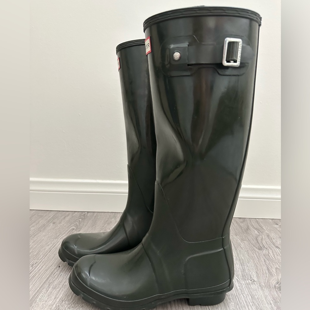 Hunter Tall Rain Boots, 7, Olive Green - Picture 5 of 5
